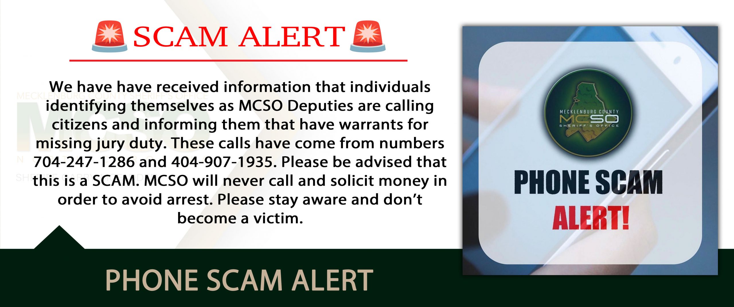 Alert-Phone Scam